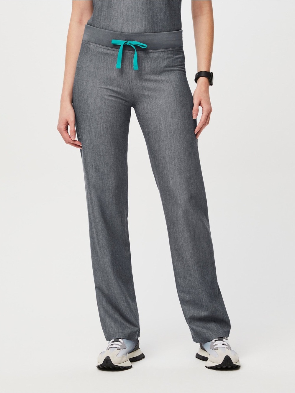 FIGS Livingston Basic Straight Leg Technical Series Graphite Gray Scrub Pants